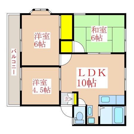 パナハイツ常盤の物件間取画像